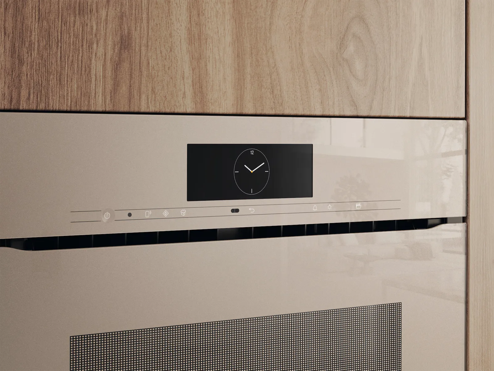 Miele תנור שף משולב מיקרו 45 ס"מ ArtLine Touch2Open M-Touch תוצרת Miele דגם H 7840 BMX Pearl beige — תמונה 2