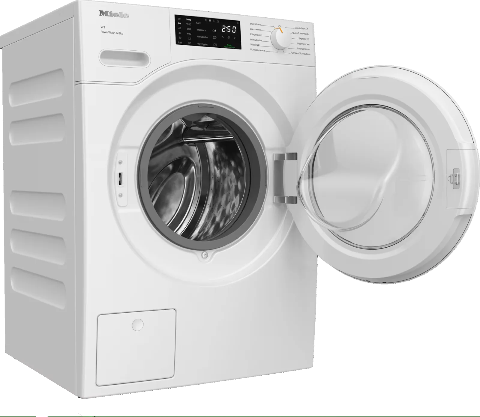 Miele מכונת כביסה פתח חזית 8 ק"ג 1400 סל"ד QuickPowerWash תוצרת Miele דגם WWB 360 WCS — תמונה 2
