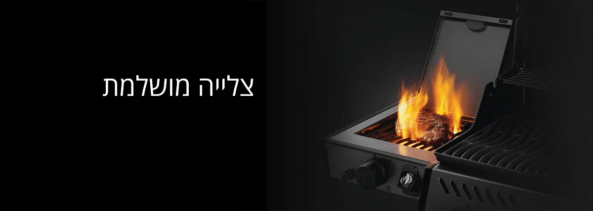 גריל גז 4 מבערים עם כירת צד Sizzle Zone ומבער אחורי Infra-Red גימור שחור מט מבית Napoleon דגם PHANTOM PRESTIGE® 500 RSIB