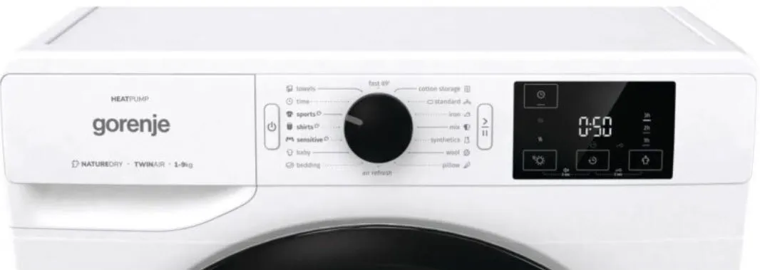 Gorenje מייבש כביסה קונדנסור 9 ק"ג עם משאבת חום תוצרת Gorenje דגם DNE92/GN — תמונה 4