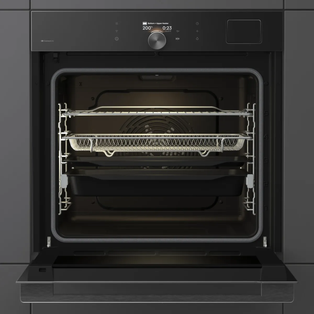 Gorenje תנור בנוי פירוליטי 60 ס"מ SteamAssist Pro מצב שבת AirFry שחור מלא סדרה G800 תוצרת Gorenje דגם BPSA6138B — תמונה 2