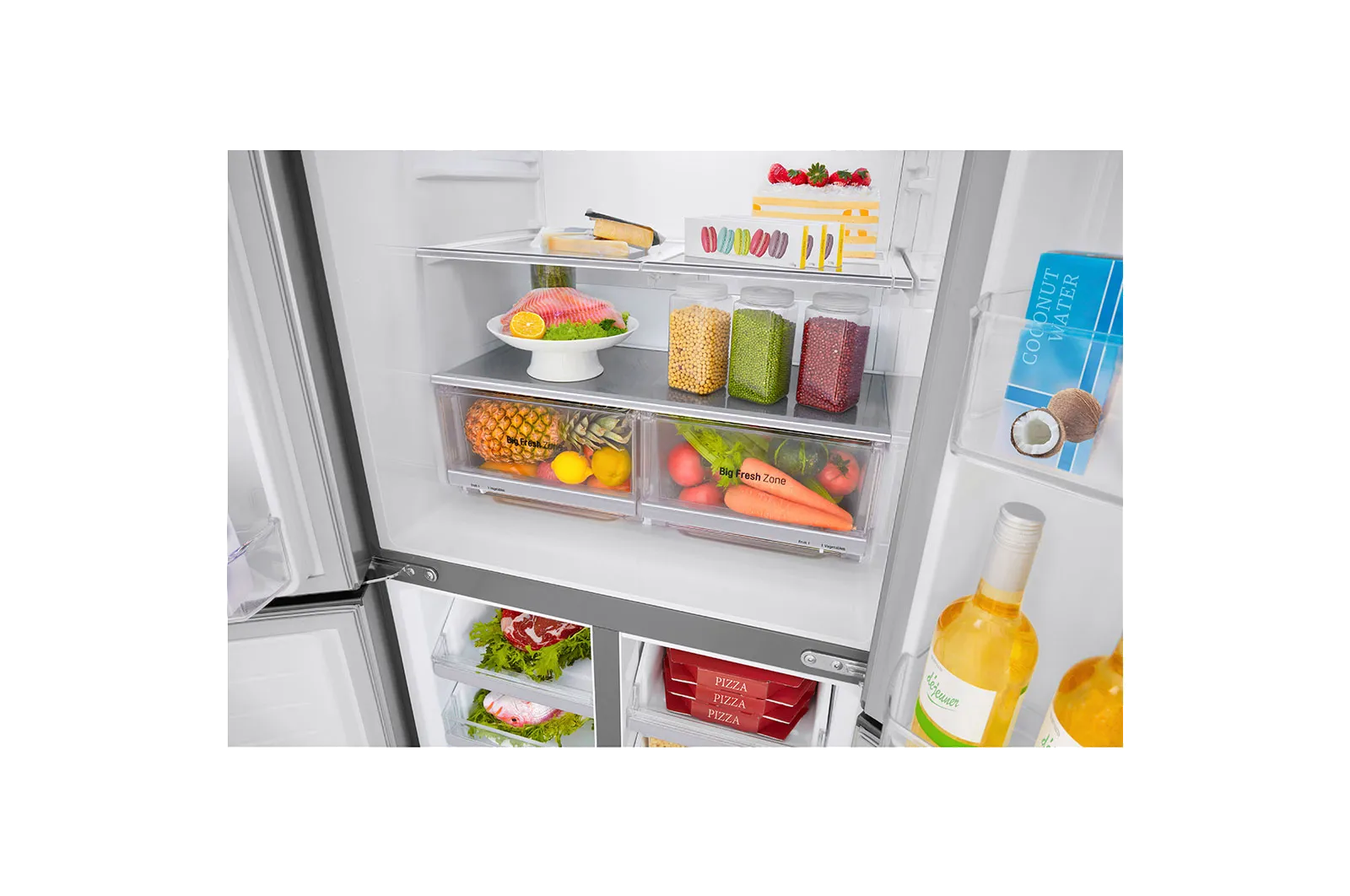 LG מקרר 4 דלתות Inverter  רוחב 83.5 ס"מ מבית LG דגם GR-B618S — תמונה 8