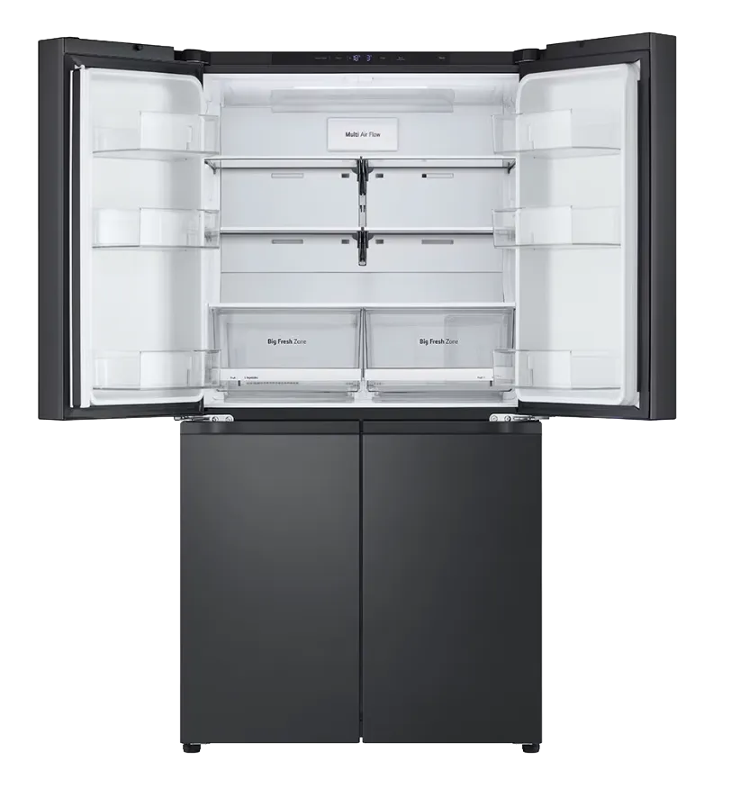 LG מקרר 4 דלתות 90 ס"מ 872 ליטר מנוע Inverter גימור פלדה שחורה יוקרתי מבית LG דגם GR-929B — תמונה 8