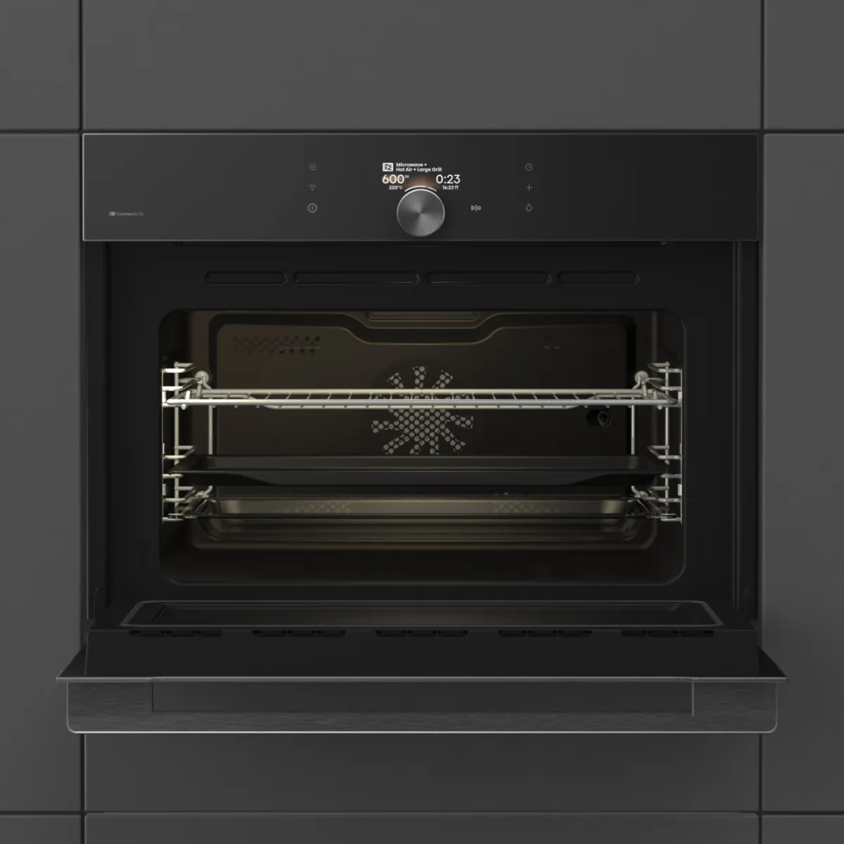 Gorenje תנור בנוי משולב מיקרוגל 45 ס''מ 50 ליטר ניקוי באדים מצב שבת AirFry שחור מלא סדרה G800 תוצרת Gorenje דגם BCM4058B — תמונה 6