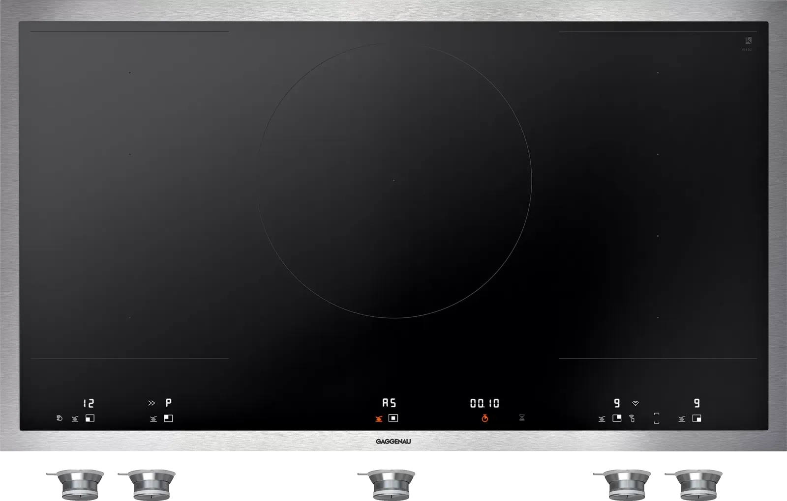 GAGGENAU כיריים אינדוקציה 90 ס"מ Flex מסגרת נירוסטה מתגים קדמיים סדרה 400 תוצרת GAGGENAU דגם VI492113 — תמונה 2