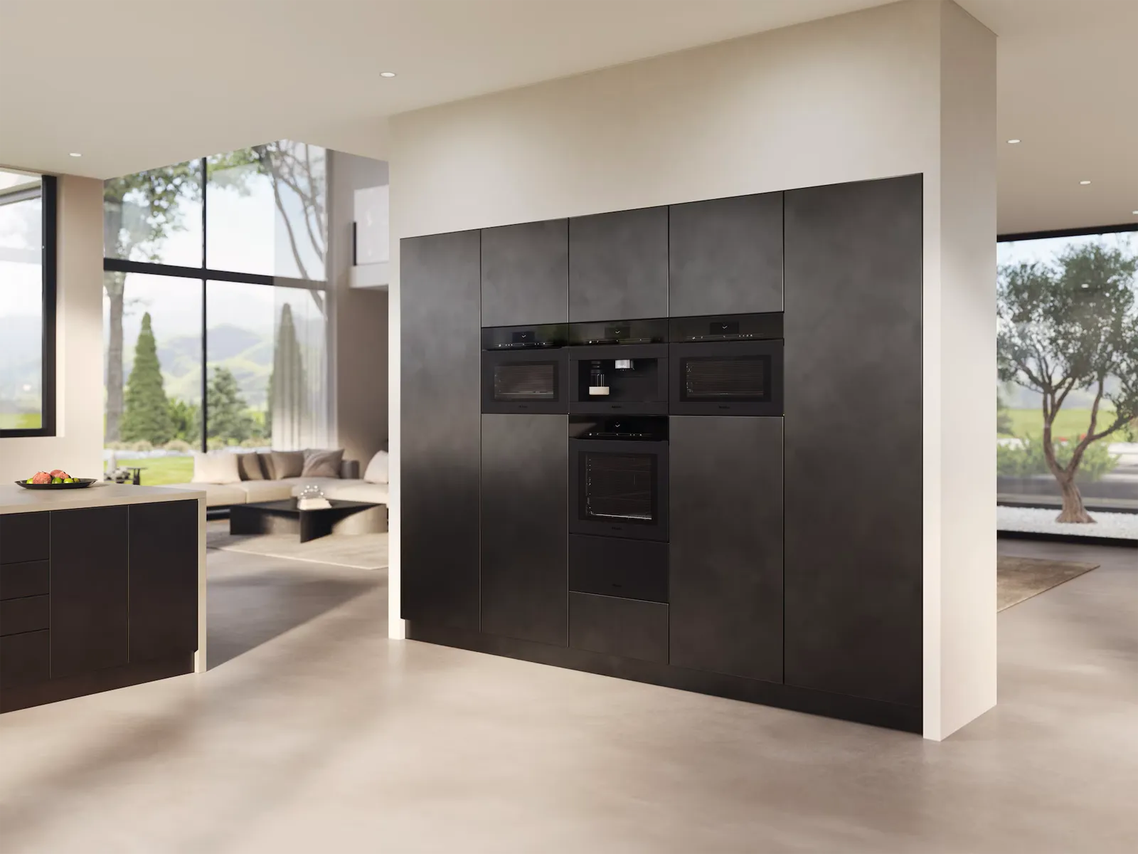 Miele תנור שף משולב מיקרו 45 ס"מ ArtLine Touch2Open M-Touch תוצרת Miele דגם H 7840 BMX Obsidian black matt — תמונה 3