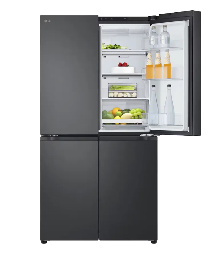 LG מקרר 4 דלתות 90 ס"מ 872 ליטר מנוע Inverter גימור פלדה שחורה יוקרתי מבית LG דגם GR-929B — תמונה 13
