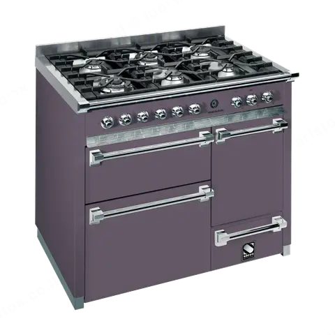 Steel תנור משולב כיריים 100 ס"מ 3 תאים בצבע סגול תוצרת Steel דגם Ametista Ascot A10FFF-6W 