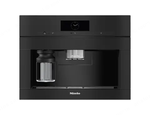 Miele מכונת קפה אינטגרלית 45 ס"מ בצבע שחור עם 3 מיכלי פולים שונים וחיבור צנרת PureLine M-Touch תוצרת Miele דגם CVA 7845 black