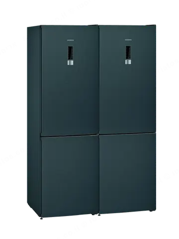 Siemens מקרר מקפיא תחתון 120 ס"מ קו ארון נירוסטה שחורה ננו מט תוצרת Siemens דגם KG36NXXDF 120
