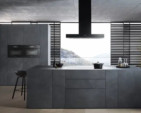 Miele קולט אדים ארובה לאי 90 ס"מ שחור תוצרת Miele דגם DA 6698 D black