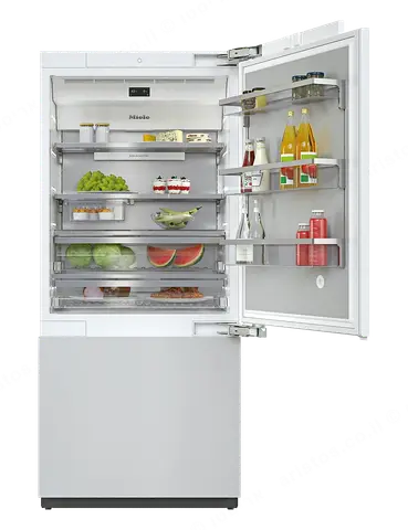 Miele מקרר אינטגרלי מקפיא תחתון 90 ס"מ דלת Push2open יצרן קרח סדרת MasterCool תוצרת Miele דגם KF 2902 Vi