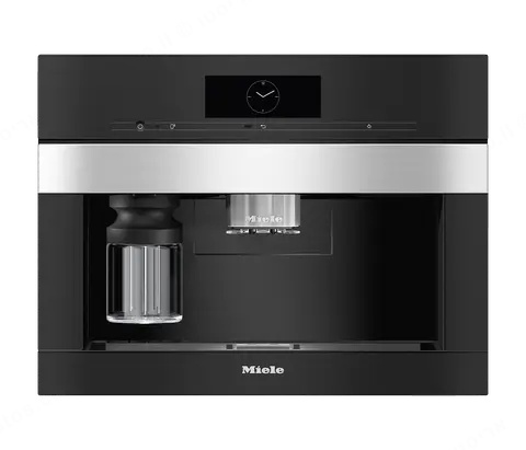 Miele מכונת קפה אינטגרלית 45 ס"מ בצבע נירוסטה עם 3 מיכלי פולים שונים וחיבור צנרת PureLine M-Touch תוצרת Miele דגם  CVA 7845 clst