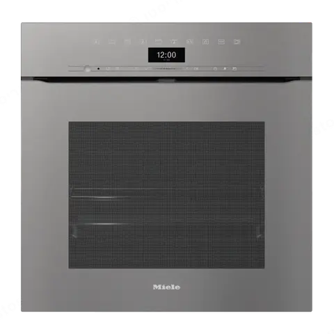 Miele תנור בנוי 60 ס"מ פירוליטי 76 ליטר אפייה עם לחות ArtLine Touch2Open תוצרת Miele דגם H7464 BPX grey