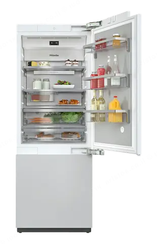 Miele מקרר אינטגרלי מקפיא תחתון 76 ס"מ דלת Push2open סדרת MasterCool תוצרת Miele דגם KF 2802 Vi