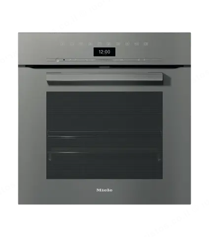 Miele תנור בנוי 60 ס"מ פירוליטי 76 ליטר אפייה עם לחות VITRO LINE תוצרת Miele דגם H 7464 BP grey