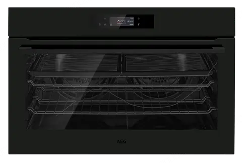 AEG תנור בנוי פירוליטי 90 ס"מ AI-Chef AIRFRY טריקה שקטה חיבור WiFi עיצוב MATTE BLACK תוצרת AEG דגם NBS7A731VTX