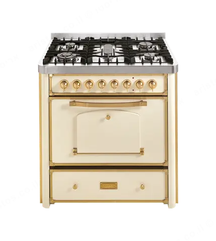 Barazza תנור משולב כיריים 5 מבערים בסגנון קלאסי 90 ס"מ שמנת תוצרת Barazza דגם 1B90M5AVI