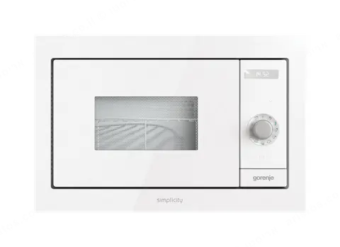 Gorenje מיקרוגל אינטגרלי כולל גריל זכוכית לבנה מסדרת SIMPLICITY תוצרת Gorenje דגם BM235SYW