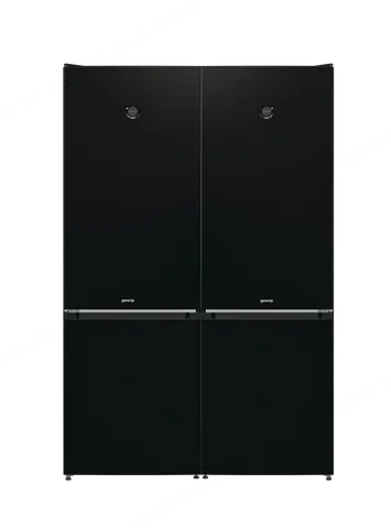 Gorenje מקרר מקפיא תחתון רוחב 120 ס"מ NO FROST שחור משי מט סדרת Simplicity תוצרת Gorenje דגם NRK6192SYBK