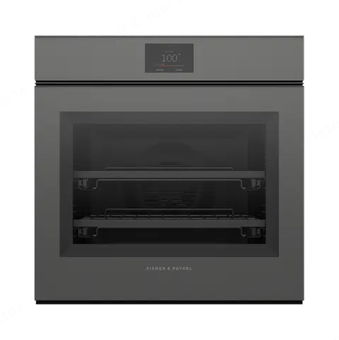Fisher & Paykel תנוי בנוי פירוליטי 60 ס"מ AirFry פתיחה וסגירה חשמלית צג TFT גימור אפור סדרה 9 תוצרת FISHER&PAYKEL דגם OB60SMPTNG1