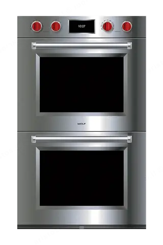 WOLF תנור בנוי דו תאי פירוליטי 76 ס"מ נירוסטה 288 ליטר M Series מבית WOLF דגם ICBDO30PM/S/PH 