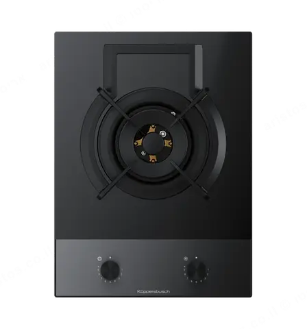 kueppersbusch כיריים דומינו גז 38 ס"מ מבער ווק 6KW משטח זכוכית שחורה עם פאנל גרפיט תוצרת kueppersbusch דגם VKGW3850.0SE