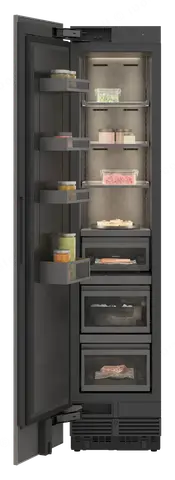 GAGGENAU מקפיא אינטגרלי 46 ס''מ עם יצרן קרח דלת Push-to-open גימור פנים נירוסטה שחורה סדרת Expressive תוצרת GAGGENAU דגם RVF417190