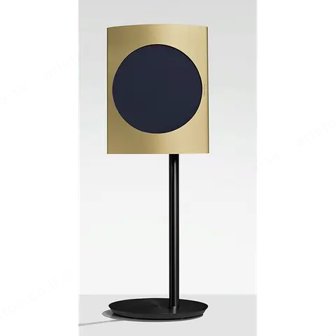 bang & olufsen רמקול אלחוטי מעוצב עם מגוון אפשרויות העמדה בצבע זהב מבית Bang & Olufsen דגם Beolab 17 Brass Tone