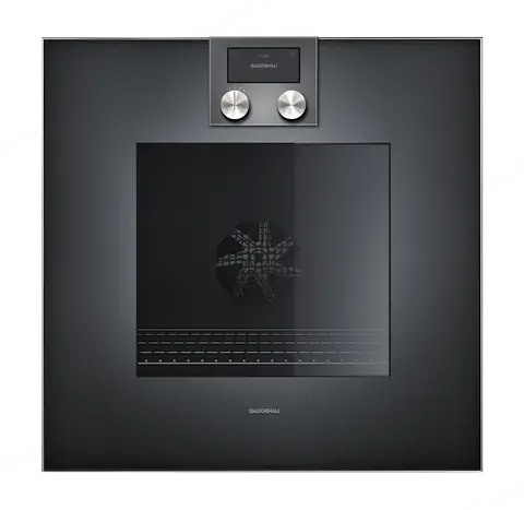 GAGGENAU תנור בנוי 60 ס"מ פירוליטי דלת ציר ימין גימור אנטרציט סדרה 400 תוצרת GAGGENAU דגם BO470102