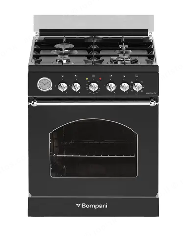 Bompani תנור משולב כיריים גז 60 ס"מ שחור BOMPANI דגם BO647JG