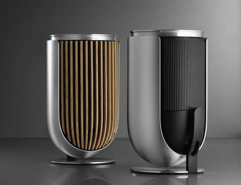 bang & olufsen מערכת סטריאו קומפקטית ועוצמתית גימור Silver & Oak תוצרת B&O דגם Beolab 8