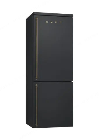 SMEG מקרר קו ארון רוחב 70 ס"מ פתיחה ימין שחור פחם סדרת Colonial תוצרת SMEG דגם FA8003AO