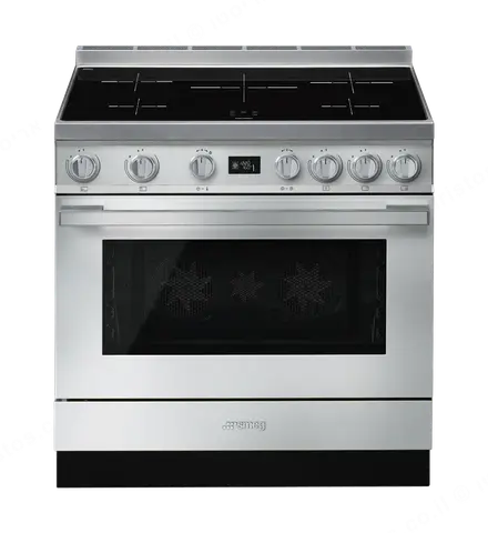SMEG תנור פירוליטי משולב עם כיריים אינדוקציה מסדרת PORTOFINO בצבע נירוסטה תוצרת SMEG דגם CPF9IPX