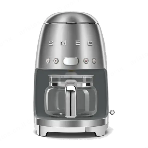 SMEG מכונת קפה פילטר בצבע נירוסטה מסדרת 50's Retro Style,תוצרת SMEG דגם DCF02SSEU