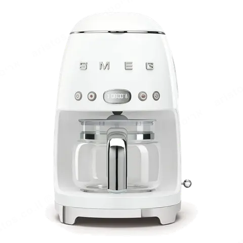 SMEG מכונת קפה פילטר בצבע לבן מסדרת 50's Retro Style,תוצרת SMEG דגם DCF02WHEU