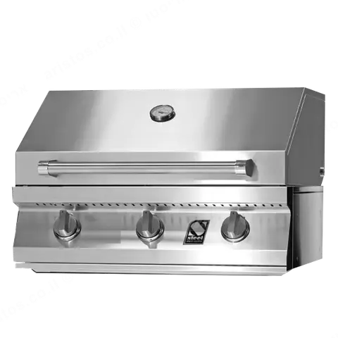Steel גריל גז בילד אין 3 מבערים עוצמתי למטבחי חוץ מבית STELL דגם Swing Top Grill 70