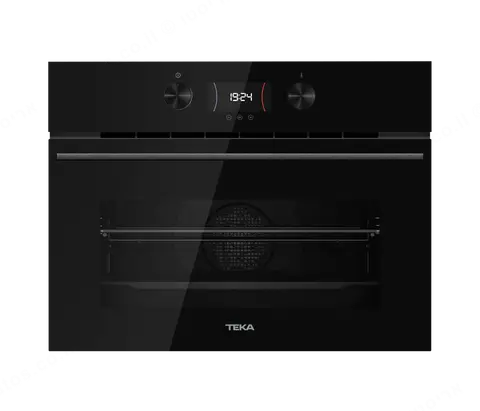 Teka תנור בנוי משולב מיקרוגל 45 ס"מ ניקוי באדים גימור שחור מלא תוצרת TEKA דגם HLC 8440 C FBK