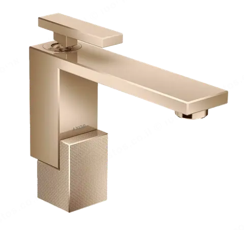 AXOR סוללת פרח 130 לכיור רחצה חיתוך יהלום גימור זהב אדום מלוטש סדרת EDGE מבית AXOR דגם 46011300