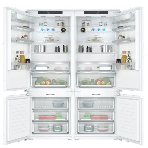 Siemens מקרר אינטגרלי מקפיא תחתון 142 ס"מ 764 ליטר NO FROST hyperFresh טריקה שקטה תוצרת Siemens דגם KB96NADD0G 142