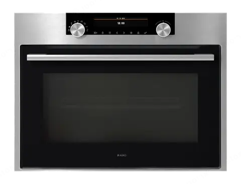 ASKO תנור בנוי משולב מיקרוגל 45 ס"מ ניקוי באדים נירוסטה מוברשת תוצרת ASKO דגם OCM8487S