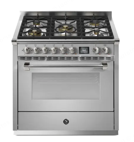 Steel תנור COMBISTEAM משולב כיריים 90 ס"מ 315 מעלות גימור נירוסטה תוצרת Steel דגם Ascot 90 INOX