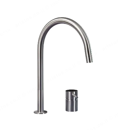 MGS MILANO ברז נירוסטה בגימור מט מסתובב 360 מעלות דגם F2R מבית MGS MILANO