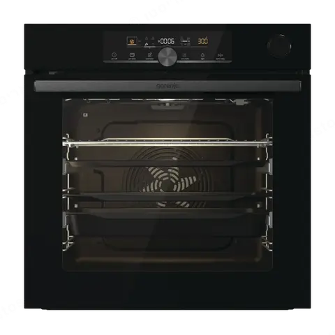 Gorenje תנור בנוי פירוליטי 60 ס"מ עם אפייה בלחות SteamAssist ו-AirFry גימור שחור מלא 77 ליטר תוצרת Gorenje דגם OPS84BG
