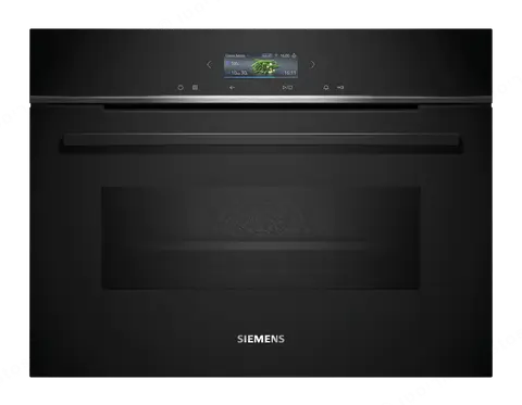 Siemens תנור בנוי משולב מיקרוגל 45 ס"מ טריקה שקטה כולל חימום תחתון הסדרה השחורה IQ700 תוצרת Siemens דגם CM724G1B1
