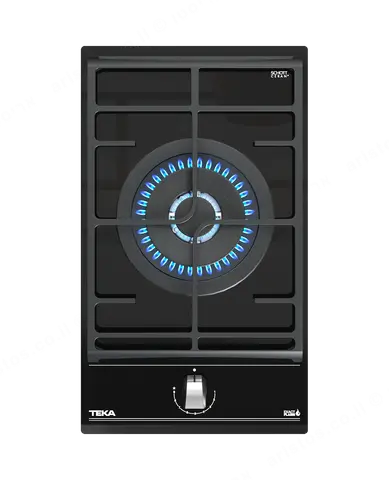 Teka כיריים גז 30 ס"מ מבער ווק בודד 4 KW זכוכית שחורה TEKA דגם GZC 31330