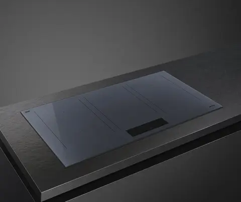 SMEG כיריים אינדוקציה 90 ס"מ 6 אזורי בישול גמישים FLEX גימור אפור מוברש Neptune Grey תוצרת SMEG דגם SIM1964DG
