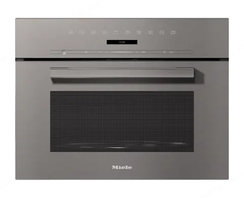Miele מיקרוגל בנוי משולב גריל 45 ס"מ אפור גרפיט מלא סגירה ופתיחה שקטה תוצרת Miele דגם M 7244 grey