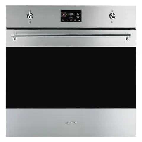 SMEG  תנור בנוי 60 ס"מ משולב מיקרו טיגון ללא שמן וניקוי באדים סדרת Classica תוצרת SMEG דגם SO6302M2X