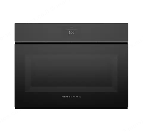Fisher & Paykel תנוי בנוי משולב מיקרוגל 45 ס"מ AirFry פתיחה וסגירה חשמלית צג TFT גימור שחור סדרה 9 תוצרת FISHER&PAYKEL דגם OM60NMTNB1